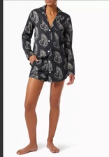 Desmond & Dempsey Sansindo Tiger Signature Cotton Pajama Set Women's XS PJ's