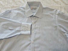 Turnbull  Asser Men's 17 43cm Long Sleeve Button Down Up Shirt Cotton Striped