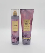 Bath & Body Works Vanilla Ease Fine Fragrance Body Mist & Body Cream Set of 2
