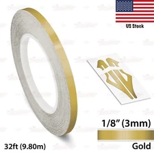 1/8" Roll Vinyl Pinstriping Pin Stripe Solid Line Car Tape Decals Stickers 3mm