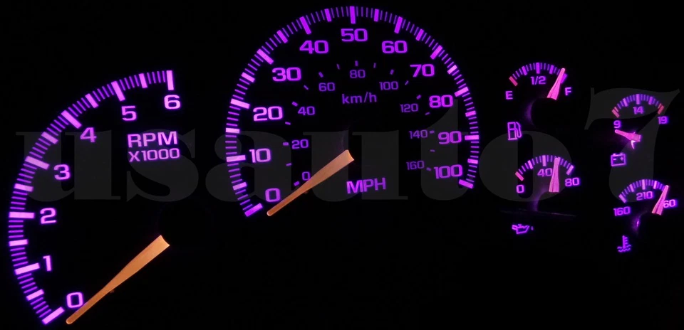 Dash Instrument Cluster Gauges PINK LED LIGHTS KIT Fits 02 Cadillac Escalade EXT Foto 3 de 4