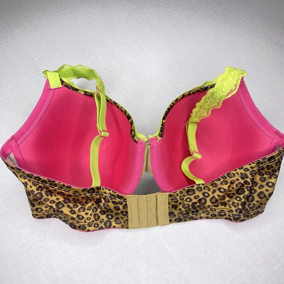 Sujetador Flirtitude Estampado Animal Verde Encaje 40D Forrado con Aros Sexy Camiseta Demi Foto 3 de 4