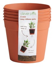 Home & Garden Gardening Easy Release Plastic WILKO CLEVER MINI PLANT POTS X 25