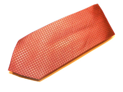 PAUL MALONE [ GEOMETRIC/ORANGE ] men's tie 100% Silk  Made in China