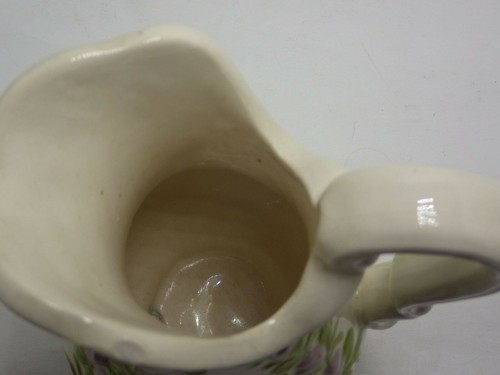 Pitcher White Floral Pitcher Lavender Flowers Ceramic Vase - Picture 6 of 9