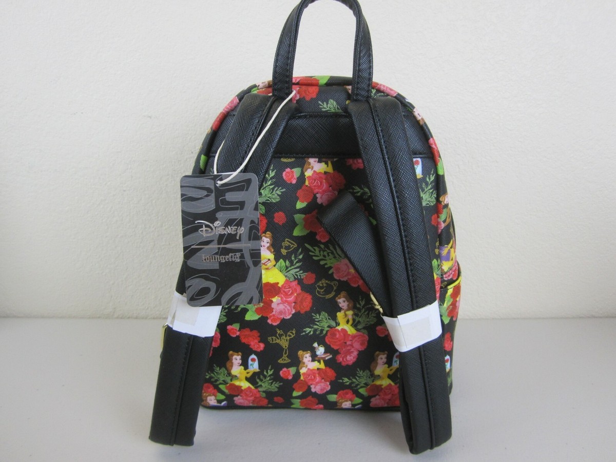 Disney Loungefly 2018 Beauty & The Beast Belle Roses Black Mini Backpack NOW AVAILABLE: New Beauty and the Beast Belle Sketch Mini  main image 4