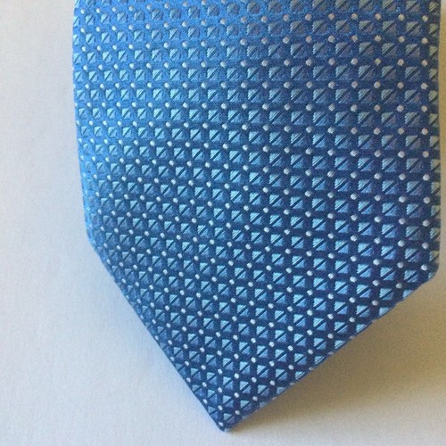 ETON MENS SILK TIE BLUE NWOT MADE IN ITALY - Picture 10 of 12