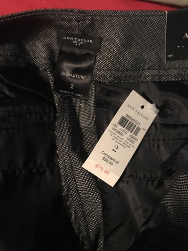 Women Ann Taylor Gray Size 2 Dress Pants Signature Trousers New With Tags - Picture 4 of 4