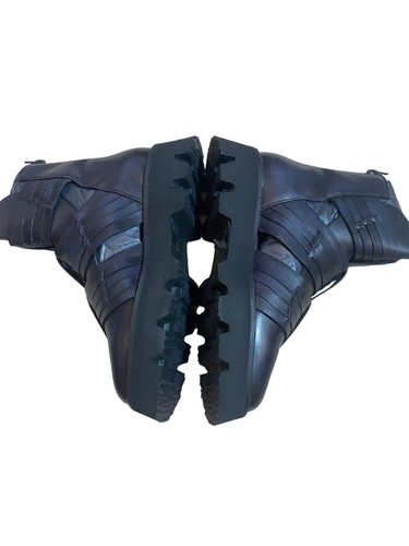 New Free People Hydra Huarache Lug Boots Size 38 US 7.5 black leather MSRP: $198 - 第 6/8 張圖片