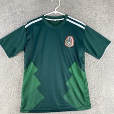 Men's Mexico Green Soccer Jersey Small Unbranded Mexicana Futbol / 37-45