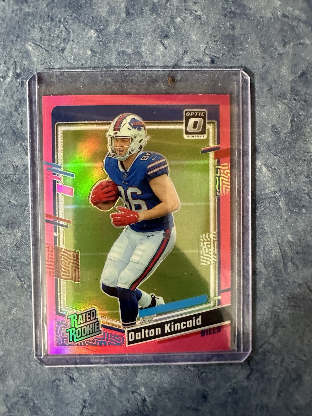 2023 Donruss Optic #211 Dalton Kincaid Pink Prizm RC Buffalo Bills B