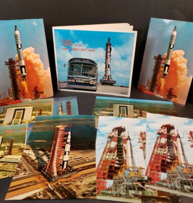 ７０年代NASA ケネディ宇宙センター ペナント&ポストカード LOT of 9 VINTAGE KENNEDY SPACE CENTER NASA 8 POSTCARDS and 1 Guide