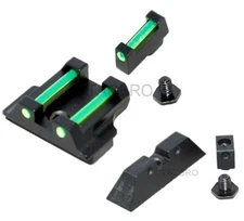 Black Aluminum Front & Rear Sight Combo Kits Fit G17 G19 G22 G23 G24 G26 G27 G31