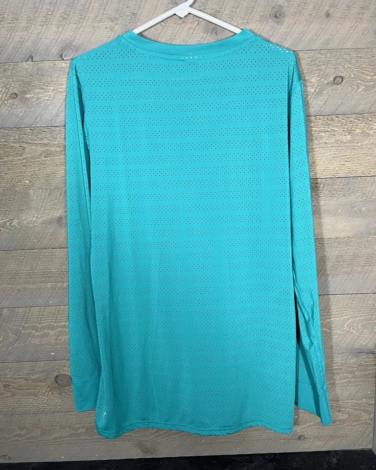 Camisa de manga larga Zyia Active Chill para mujer talla XXXL verde azulado ventilada Foto 2 de 4