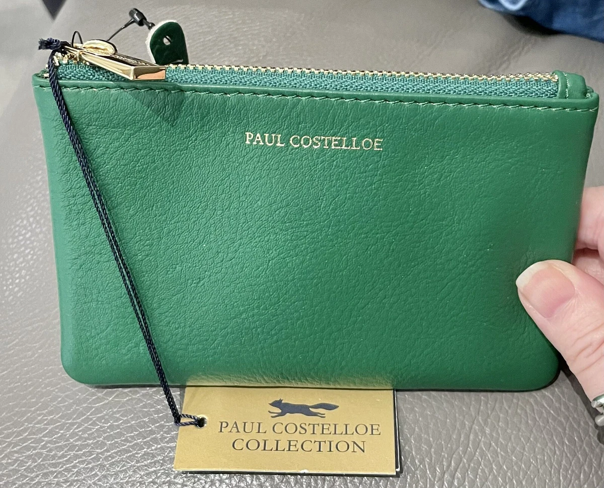 Green leather coin purse online