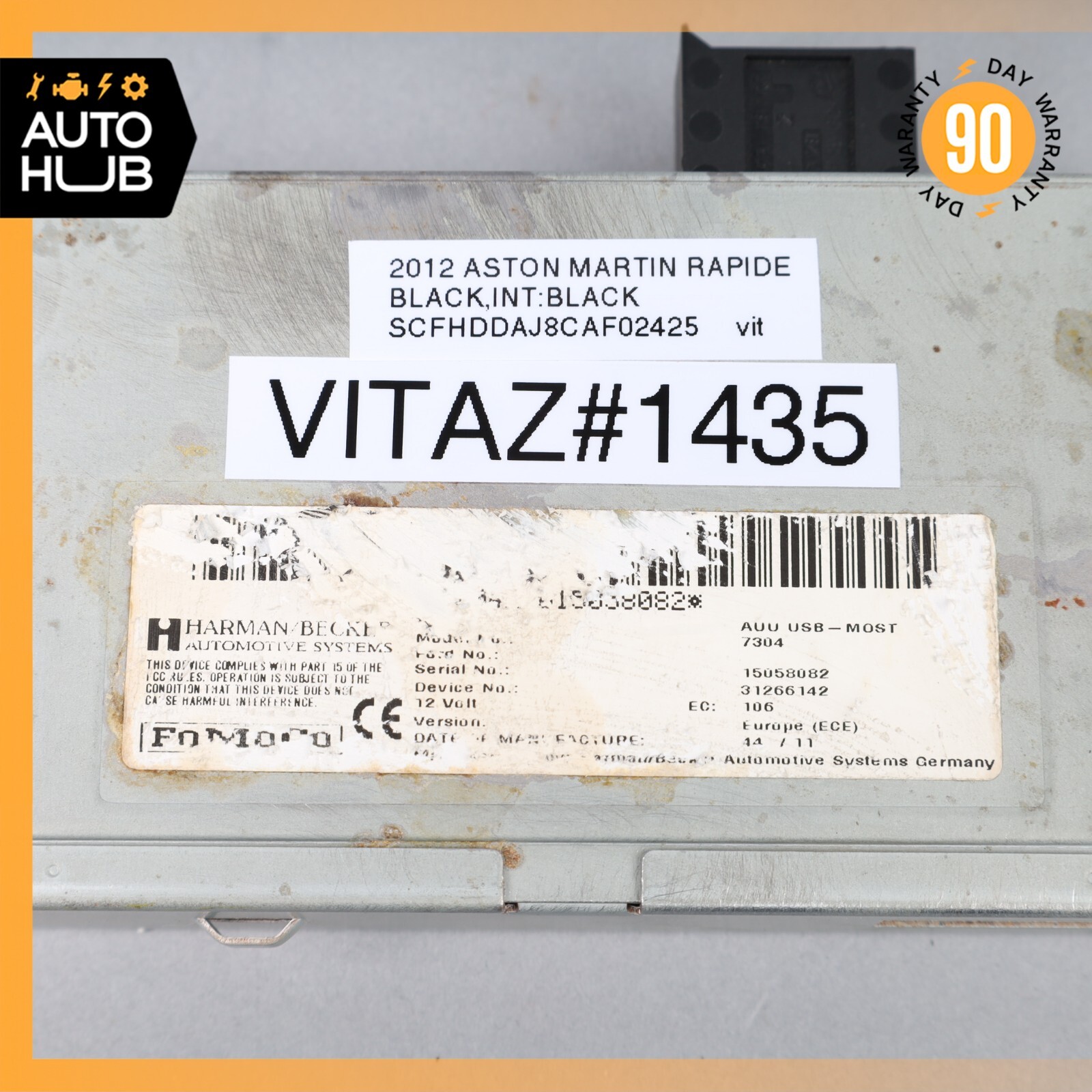 Aston Martin Rapide USB Control Module Auu Unit OEM 11k