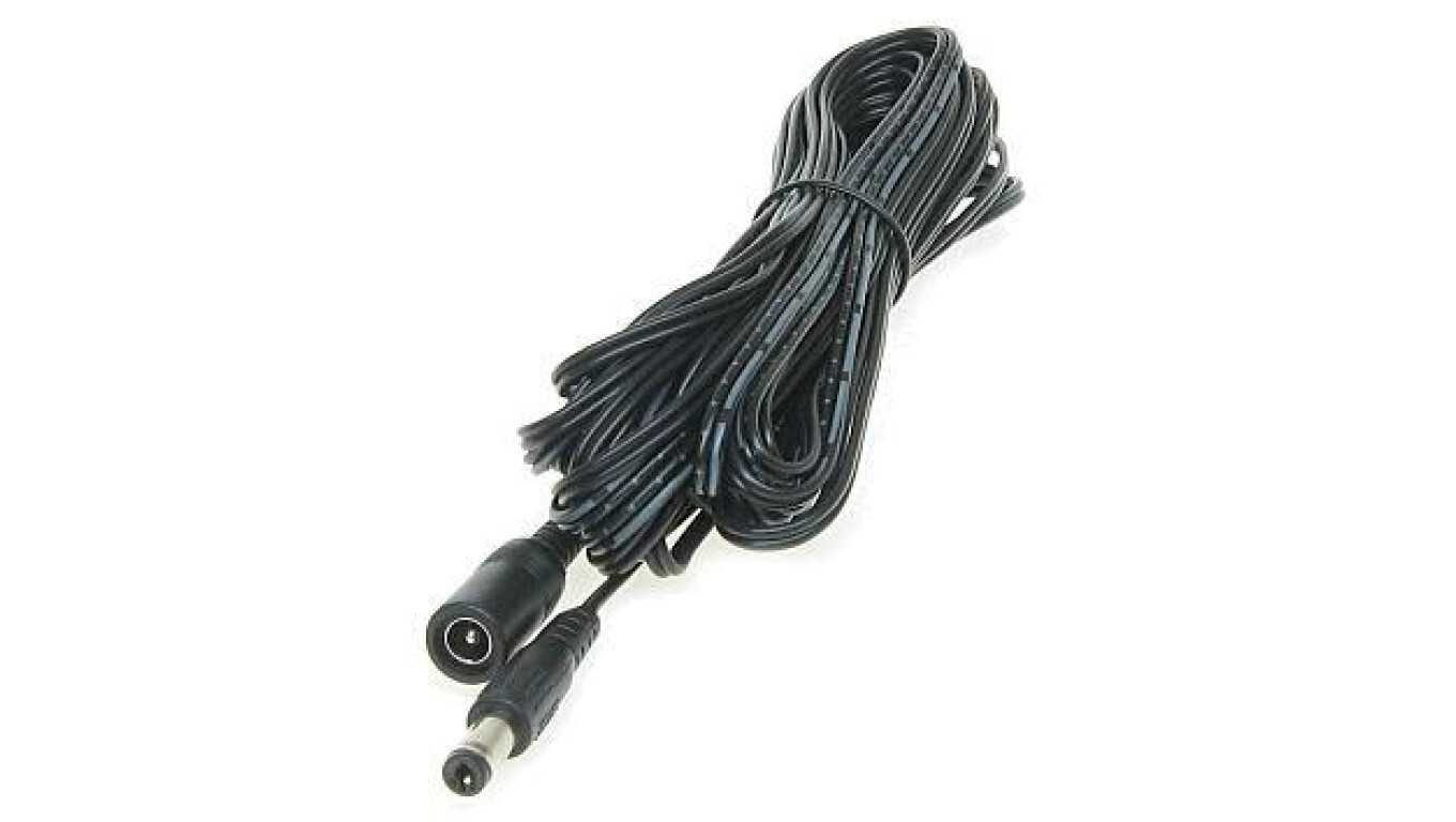 Extension cable 1m DC female 2.1`/5.5` + male 2.1`/5.5` /T2UK