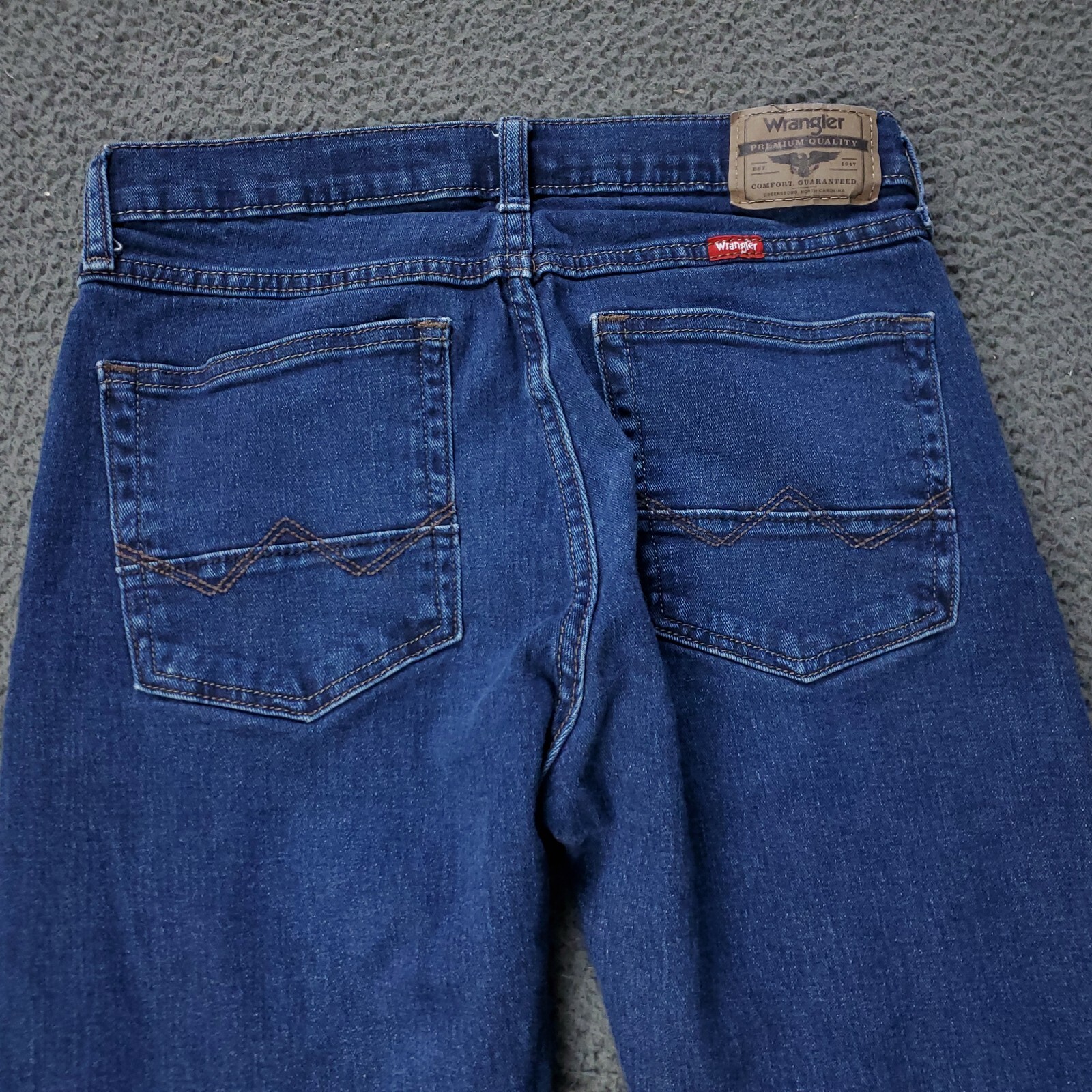 Wrangler Slim Straight Fit Jeans Cotton Denim Blue Mens 28 x29 eBay