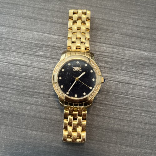 Invicta Women's 0439 Tritnite Diamond Accented Gold Tone Stainless Steel Watch - Picture 5 of 6