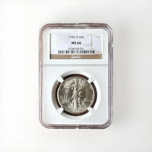 1945 D Liberty Walking Half Dollar MS 66 NGC Silver Uncirculated