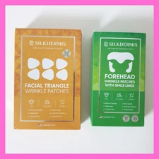 SILKDERMIS Facial Forehead Anti Wrinkle Patches Triangle 72 & 27 Pcs Smile Lines