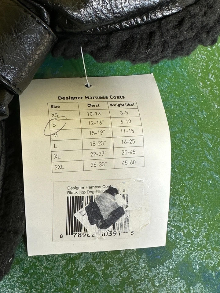 NWT Doggie Design Premium Pet Fashion Small Black Top Dog Fight Jacket w/ Leash - Image 3 of 4