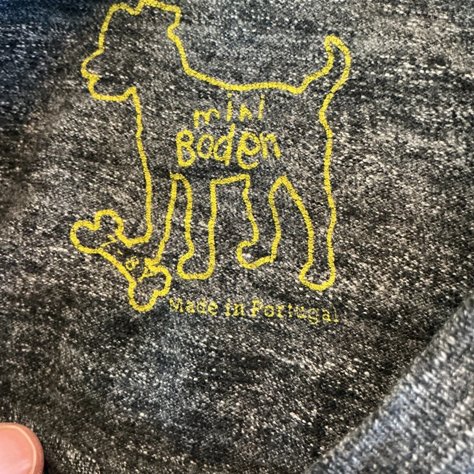 Mini Boden Boys Gray Long Sleeve Owl Embroidered T-Shirt Top Size xs - Image 4 of 4