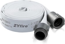 ZYfire Fire Hose - 2-1/2" ID x 25 FT Single Jacket EPDM Fire Hose Firefighter