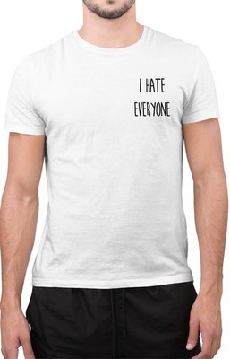 Lustiges T-Shirt Ich hasse alle Handschrift lustig Tumblr Zitat
