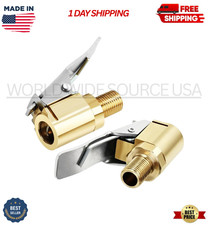 2 Pcs Brass Locking Tire Air Chuck Clip-on Inflator Hose Adapter Pump Valve 2 Pcs Brass Locking Tire Air Chuck Clip-on Inflator Hose Adapter Pump Valve