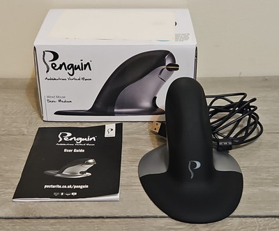 Posturite Penguin Ambidextrous Vertical Mouse Ergonomic Wireless Size Medium