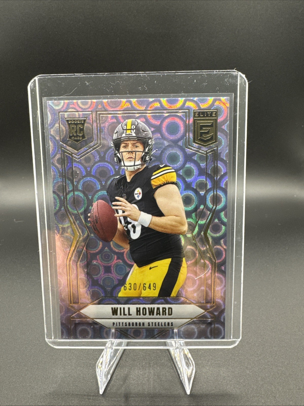 2025 Panini Donruss Elite - Rookies Will Howard #150 Lavender Pyramids /649 (RC)