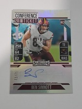 BEN SINNOTT 2024 CONTENDERS CONFERENCE ROOKIE VARIATION AUTO /75 COMMANDERS 