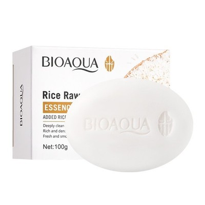 BIOAQUA Rice Raw Pulp Essence Soap   Pflegeseife mit Reisextrakt (100g)