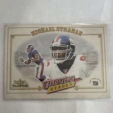 2001 Fleer Tradition Unsung Heroes Insert Michael Strahan Giants NFL #327