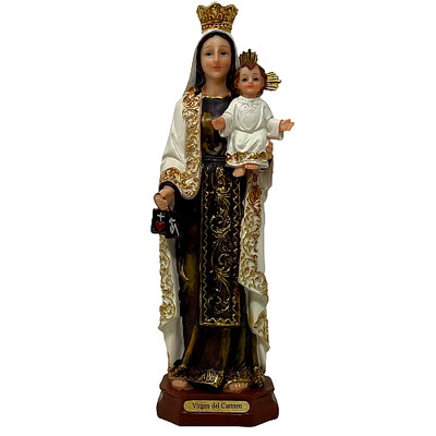 Virgen Del Carmen 13'' Religious Figurine Nuestra Señora Del Carmen, New 6487