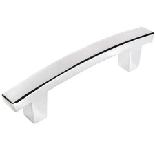 10 Pack 5236CH Polished Chrome Contemporary Cabinet Hardware Handle Pull - 3-...