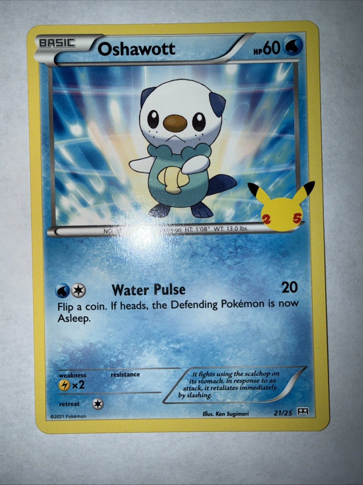 Oshawott 21/25 Regular McDonald's 25th Anniversary Promo - Pokémon TCG - LP