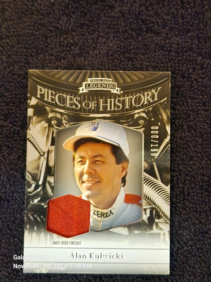 2012 PRESS PASS LEGENDS ALAN KULWICKI TRIBUTE RACE USED FIRESUIT.  - Image 3 of 4