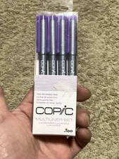 Copic Multiliner Set of 4 Lavender Pens Art & Crafts Coloring Graphics NEW