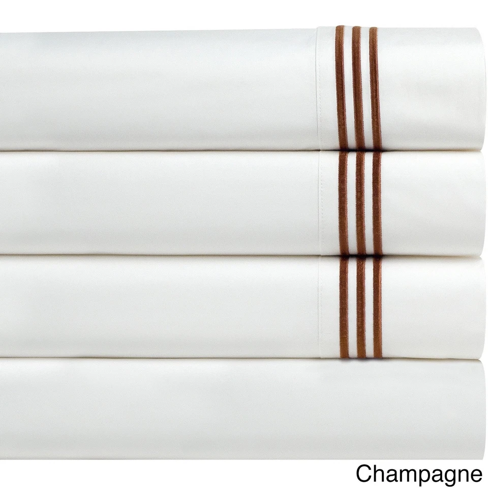 Pointehaven Egyptian Cotton Embroidered Percale Pillowcases - Image 4 of 4