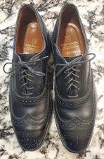 Allen Edmonds McAllister Wingtip Oxford Dress Shoe Dainite Sole 9.5D Black