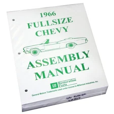Factory Assembly Manual Repair Restore Book 1966 Chevrolet Impala Caprice