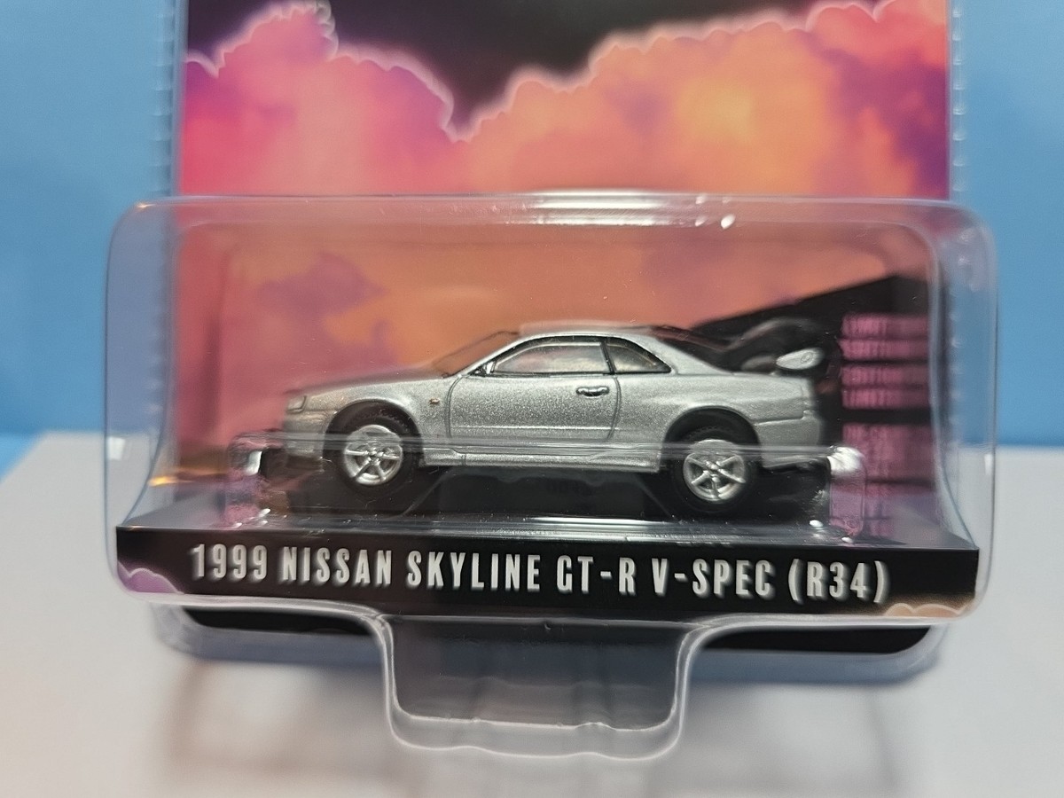 【LEDギミック】GREENLIGHT 1999 SKYLINE GTR Greenlight 1999 Nissan Skyline Gt-R V-Spec (R34) Silver NEW