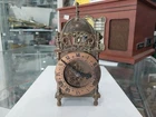 Vintage Brass Lantern Clock Smiths Clocks 8 Day Wind-up NO KEY UNTESTED - AS IS