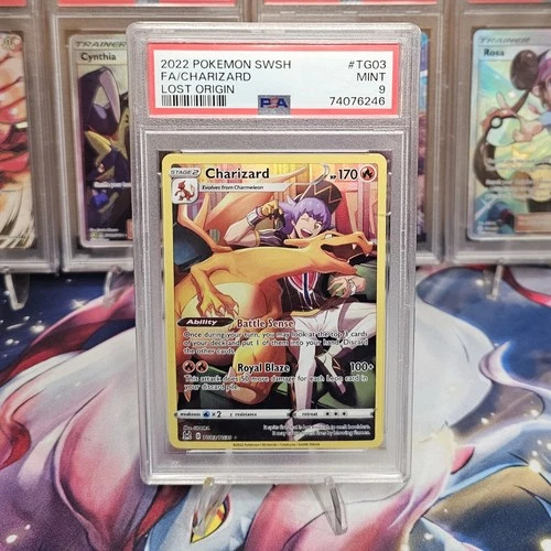 PSA 9 Mint Charizard TG03 / TG30 Lost Origin Trainer Gallery Pokemon Card