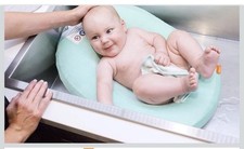 Boon Puff Inflatable Baby Bather - Infant Bathtub Includes Microfleece Cover