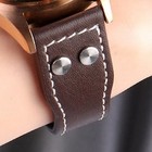 Head Layer Cowhide Leather Strap For Iwc Big Pilot No Buckle Strap