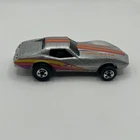 Vintage 1975 Hot Wheels Corvette Stingray Silver Loose. Blister Pull Metal Base.