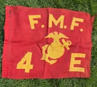 Vtg USMC F.M.F WW2 Flag US Marine Corps Navy Military Banner 26x21 United States